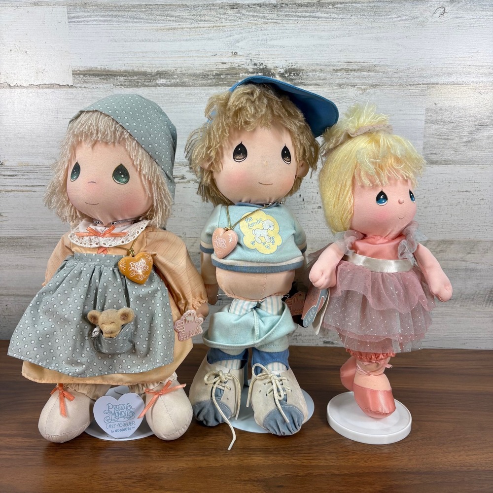 Precious Moments‎ 1985 Applause Dolls One with Music Bobby, Bonnie, Tammy  Qty 3